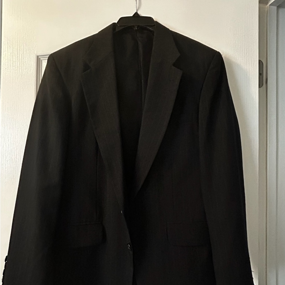 Barrington Men’s Black Wool-Blend Blazer – Jacket 38R